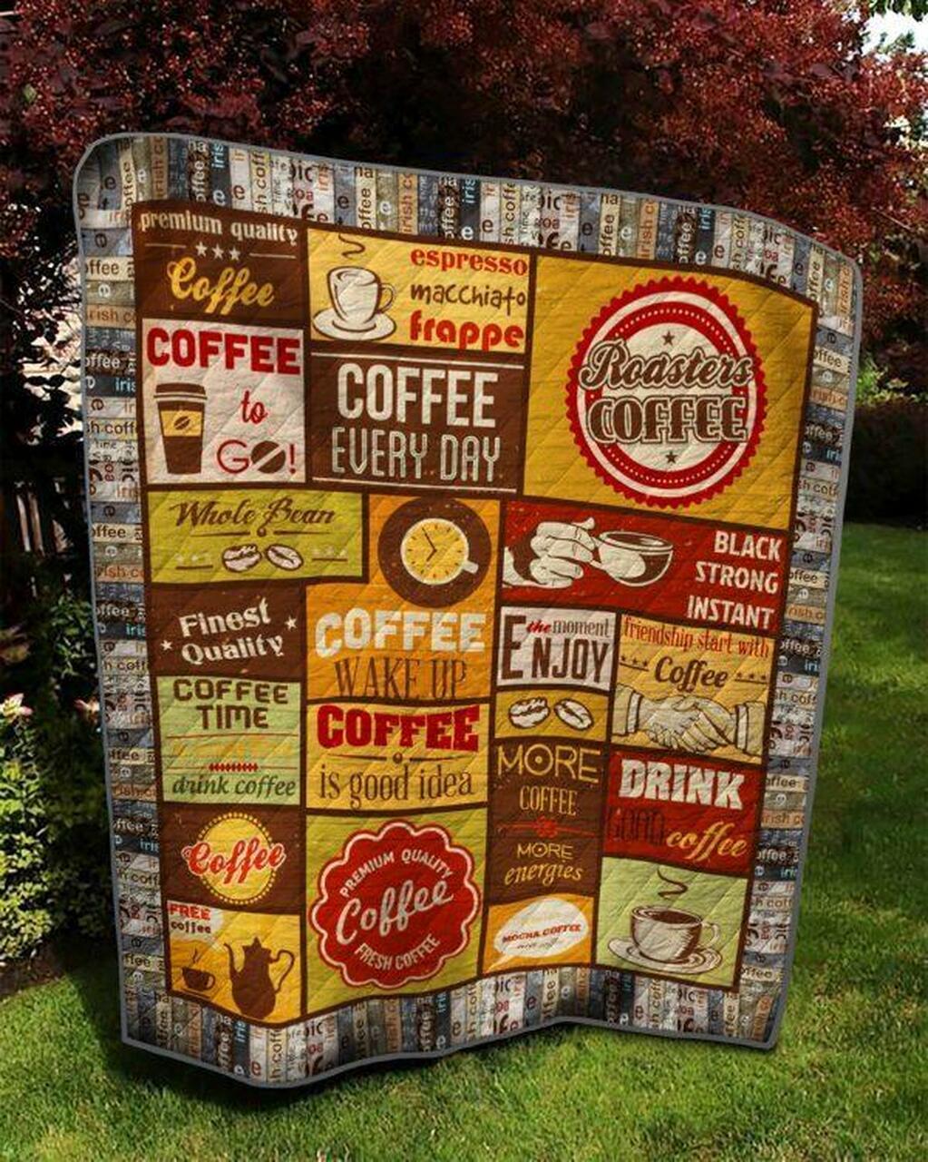 Coffee Wake Up Quilt Blanket Quilt