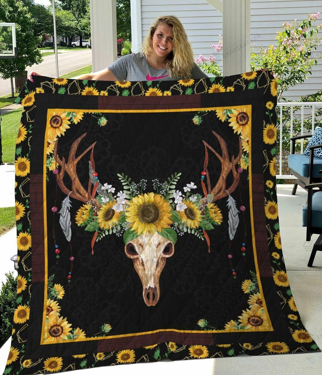 Dekull Weariunflower Wreath Quilt Blanket Greattomized G For Birthday C Thgiving Perfect G Funflower Lover