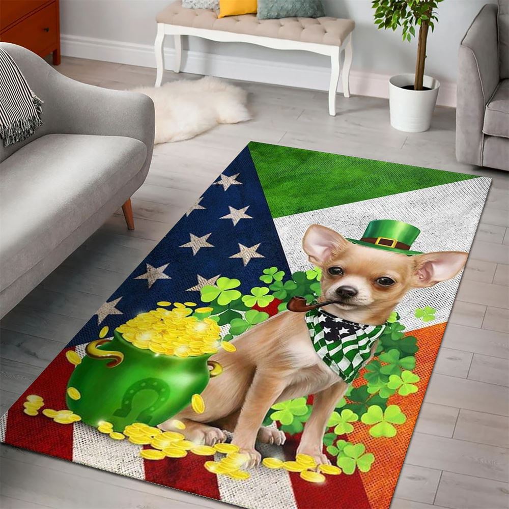 St Patricks Day Rug, St Patricks Day Chihuahua Rug