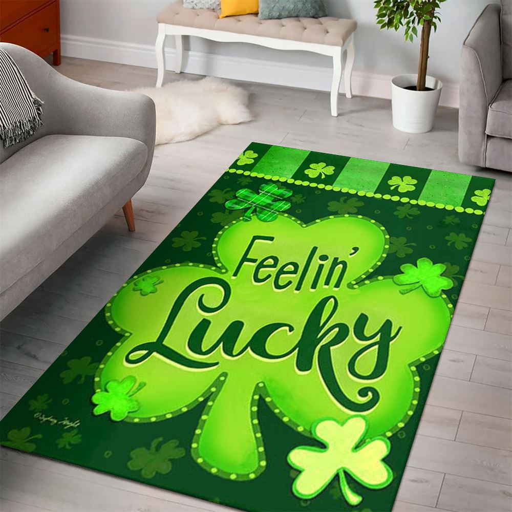 St Patricks Day Rug, St PatrickS Day Feelin Luckyrug