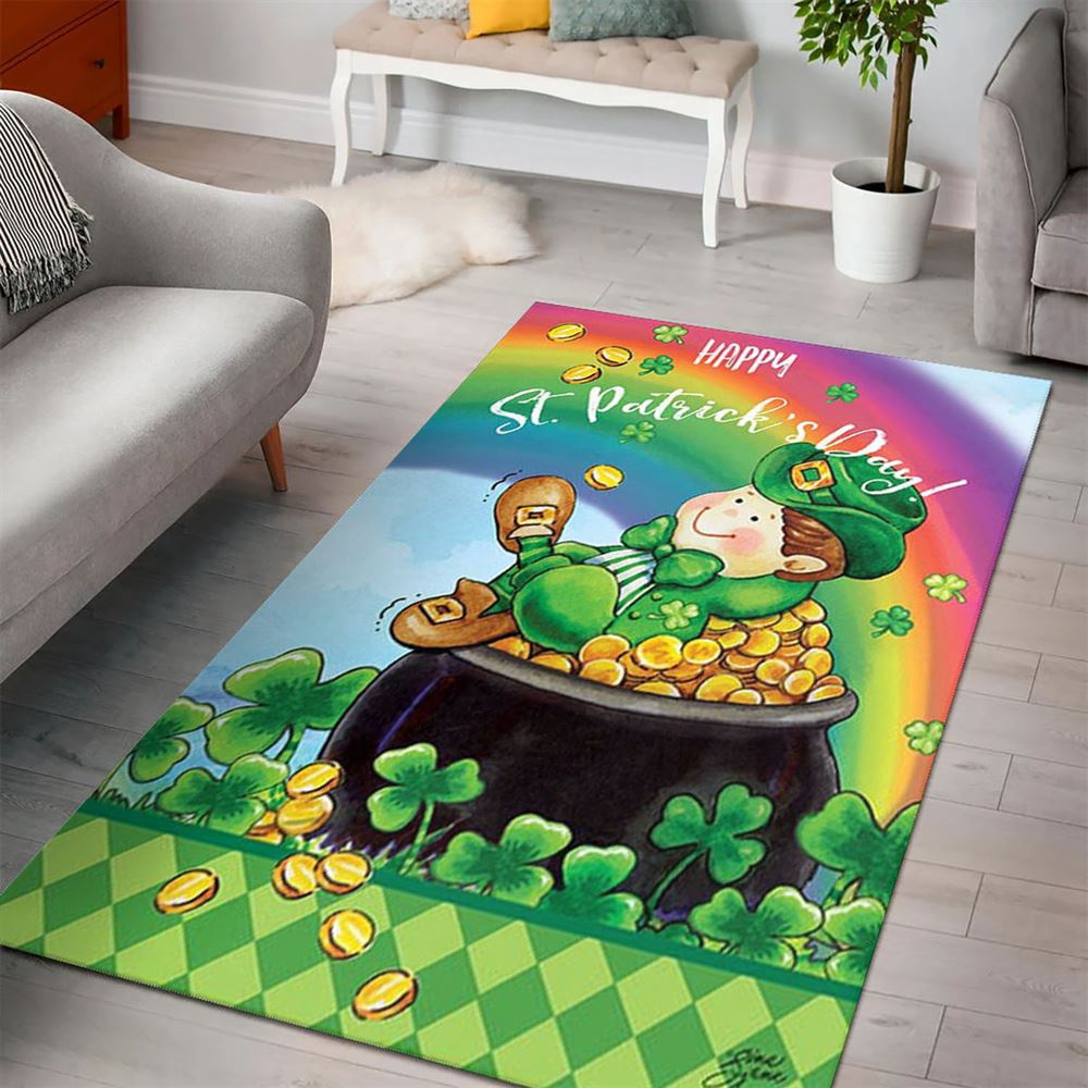 St Patricks Day Rug, St PatrickS Day Pot Of Goldrug