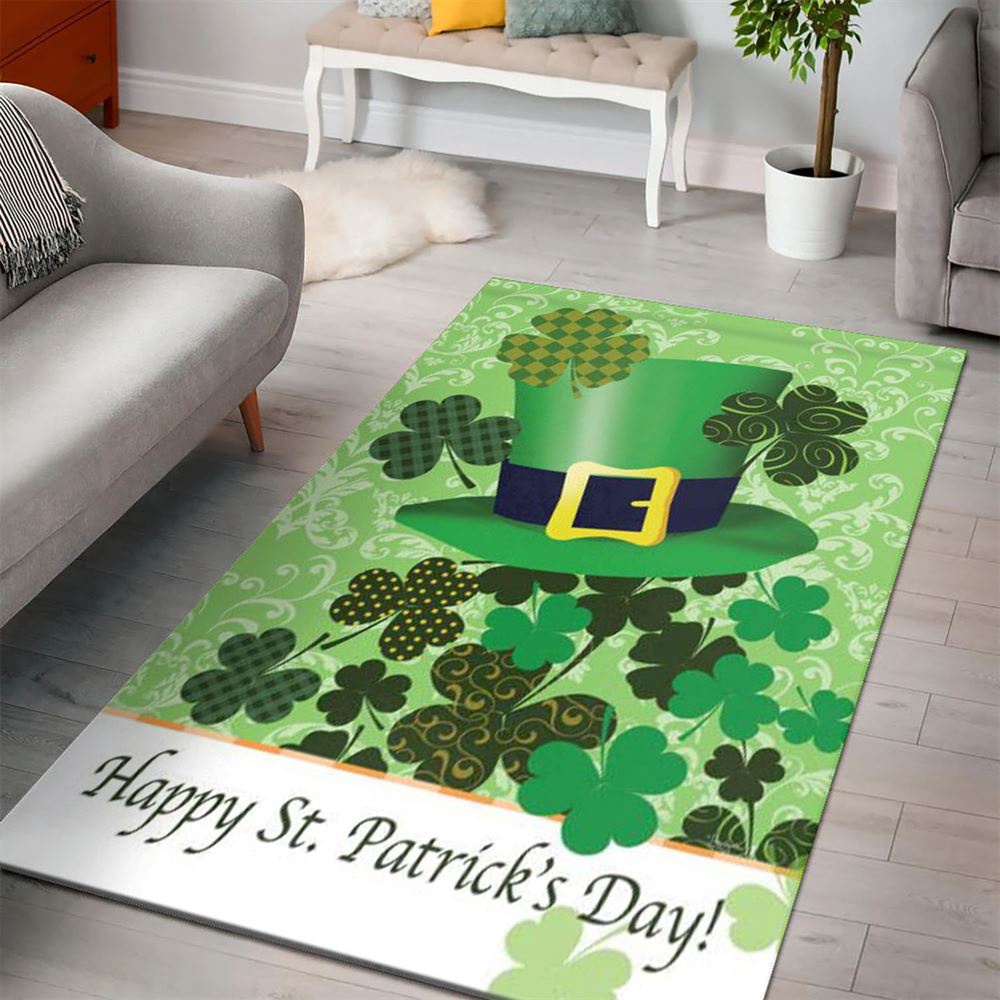 St Patricks Day Rug, St PatrickS Day Irish Hatrug