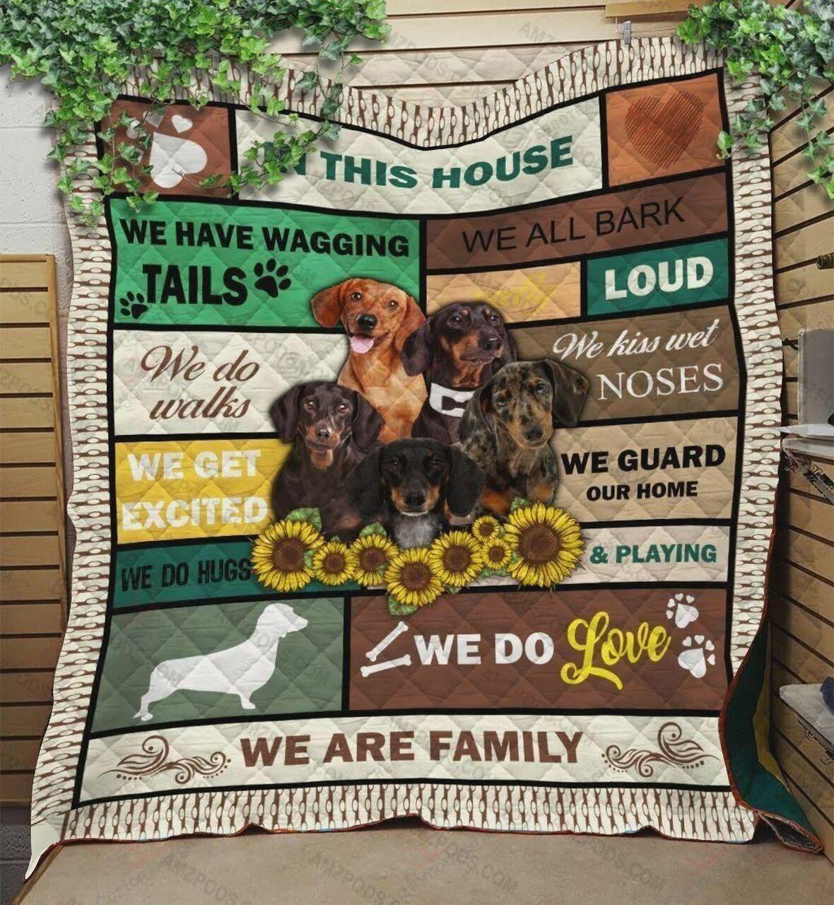 Dhund Dog We Have Wagging T Quilt Blanket Greattomized Blanket G For Birthday C Thgiving Perfect G For Dhund Lo