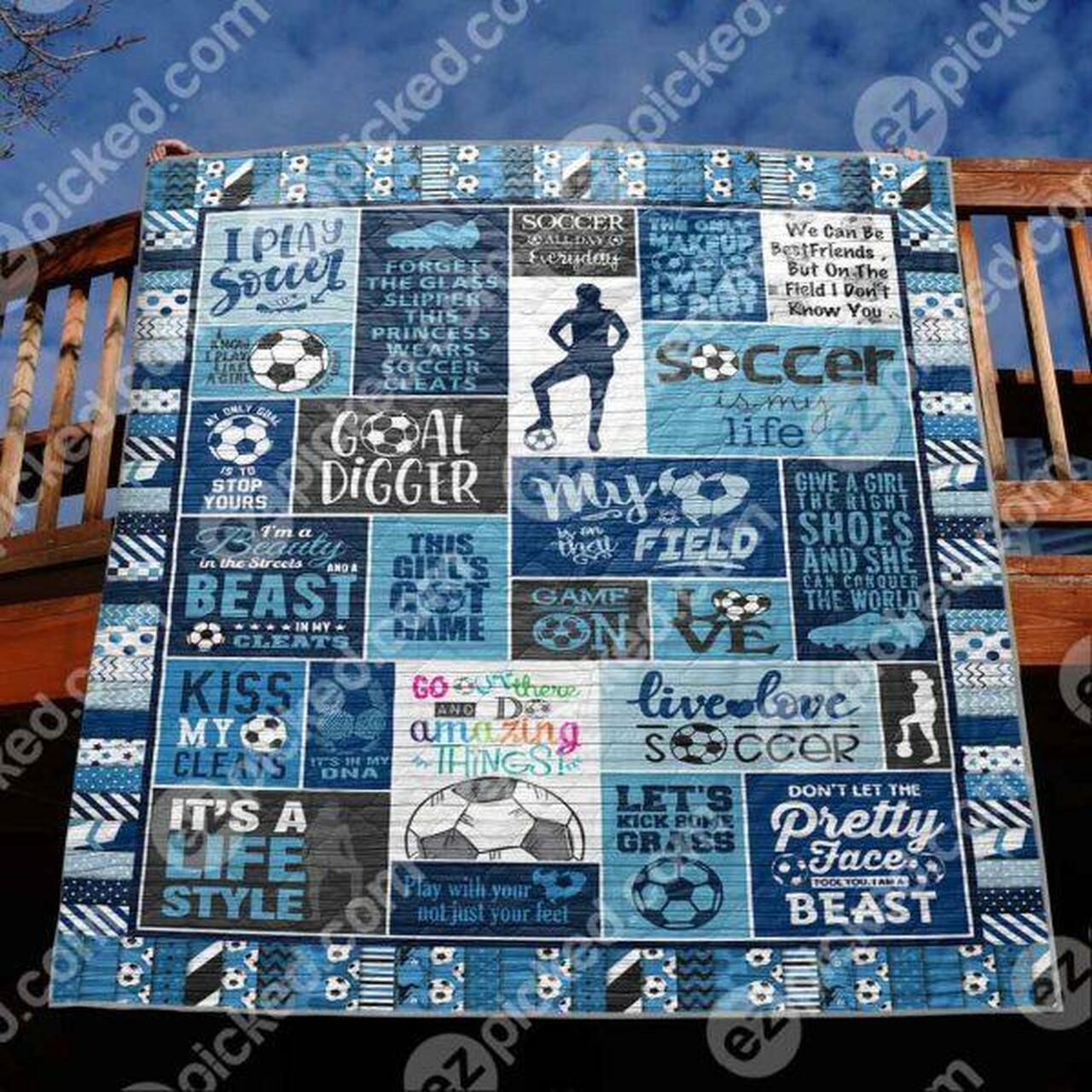 Socce My Life Quilt Blanket Aq55 Quilt