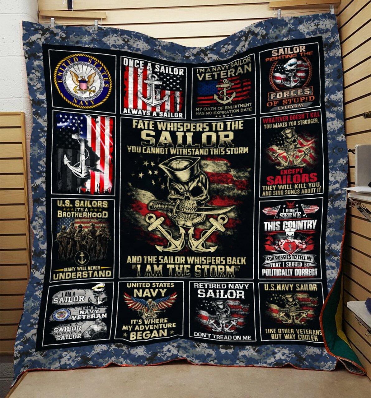 Sailor Navy Veteran Blanket 3D Printing Ntt-Qhn10 Quilt