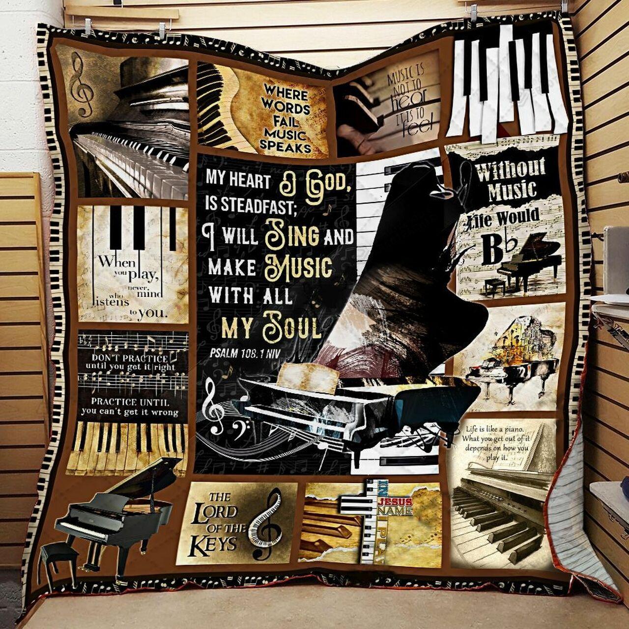 Piano I Wiing And Makeic With All oul Quilt Blanket Greattomized Blanket G For Birthday C Thgiving