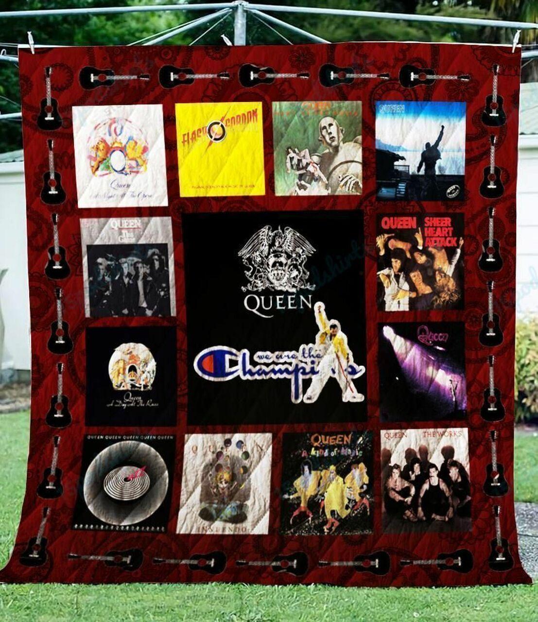 Queen We Are The Champhable Handmade Quilt Blanket For