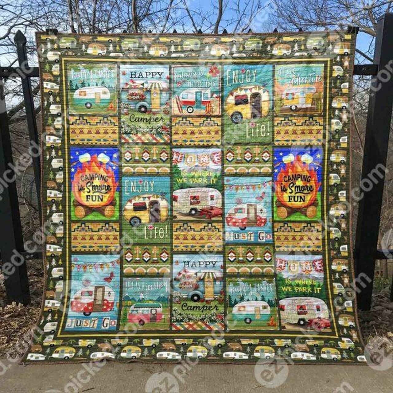 Hom Where We Park It Quilt Blanket Aq55 Quilt