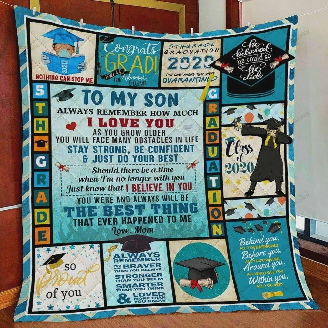 onalized Family To on 5Th Grade Graduation Quilt Blanket From Mom Nothing Ctop Me Greattomized Blanket G For Birthday C Thgiving