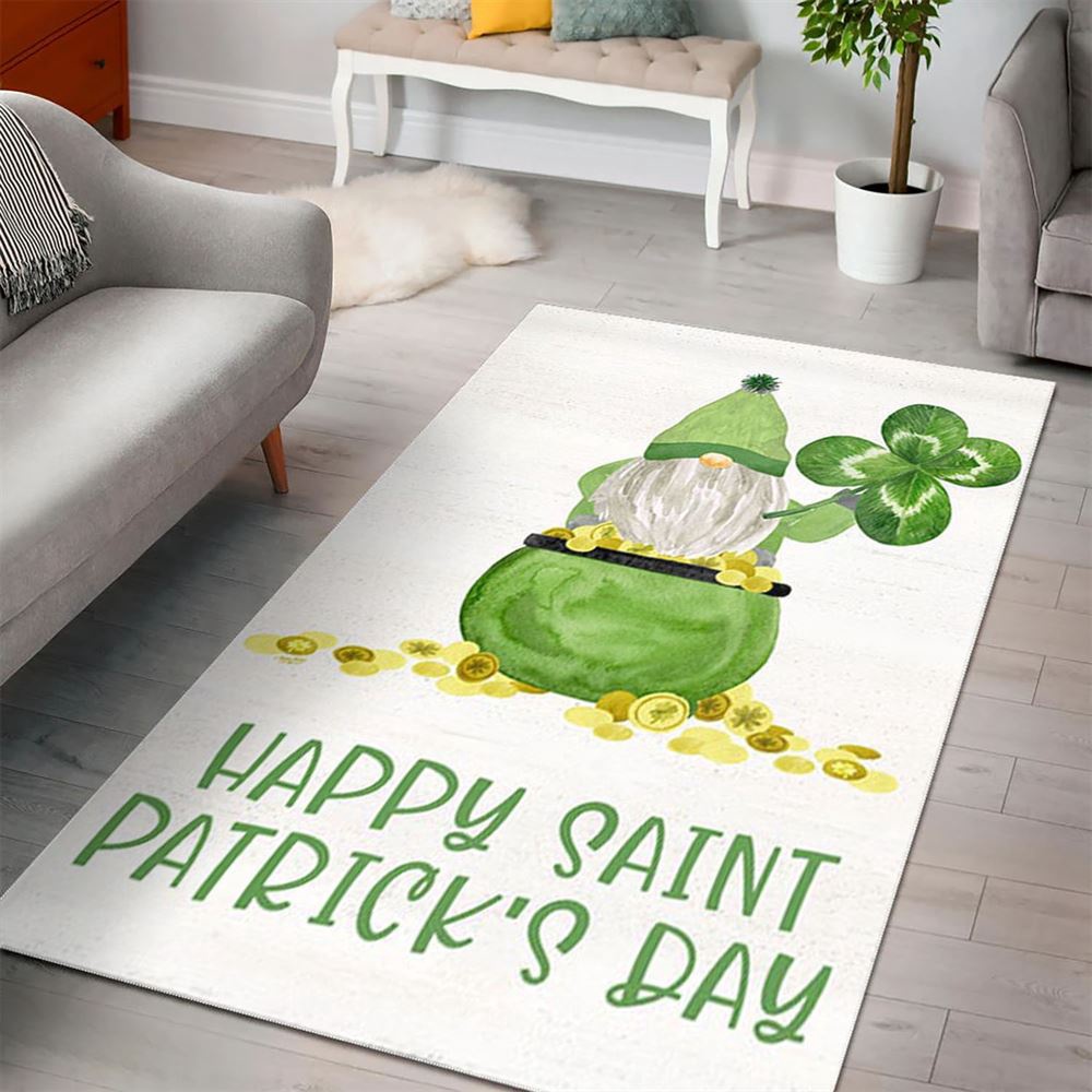 St Patricks Day Rug, Happy St PatrickS Day Gnomerug