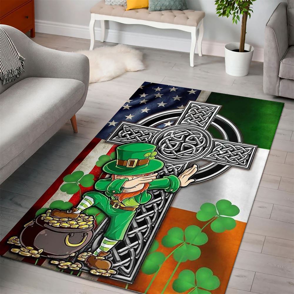 St Patricks Day Rug, Funny Leprechaun St PatrickS Day Rug