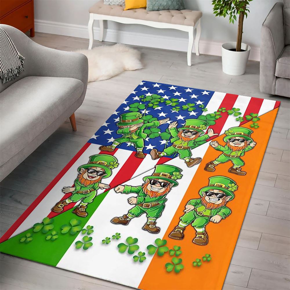 St Patricks Day Rug, Dancing Leprechauns St PatrickS Day Rug