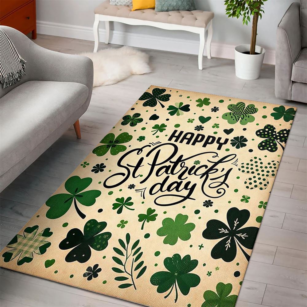 St Patricks Day Rug, Full Of Lucky Charms Rugs