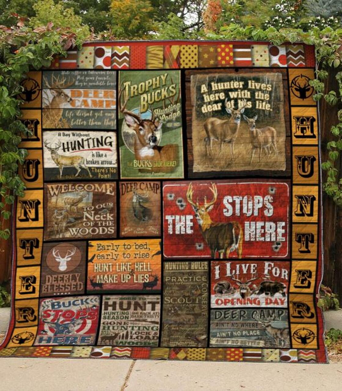 Hunting Quilt Blanket Ver 60 Quilt
