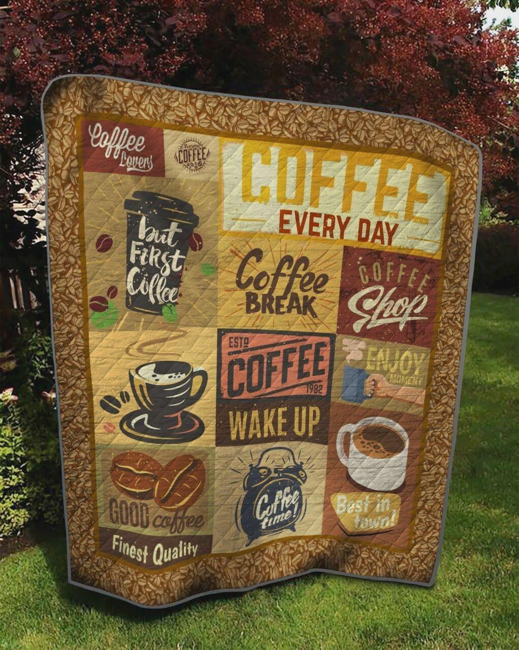 Coffee Everyday Quilt Blanket Greattomized Blanket G For Birthday C Thgiving