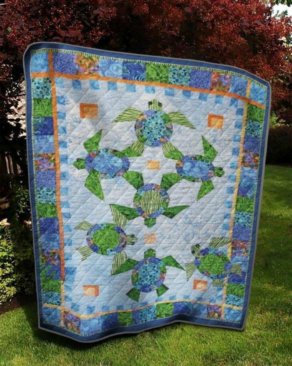 Seven Turtle Quilt Blanket Quilt