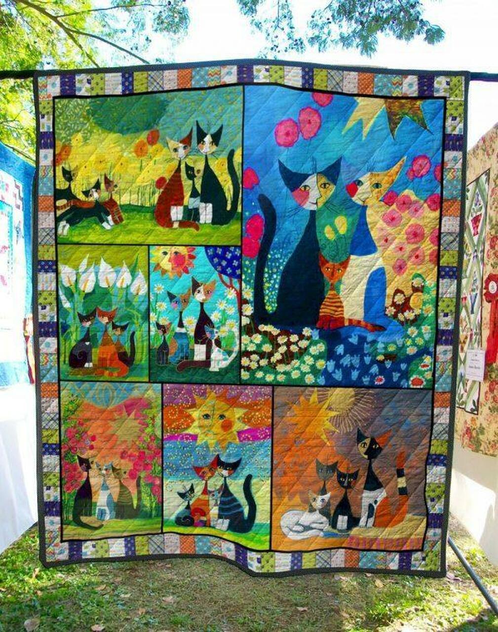 Cat Ambience Quilt Blanket Quilt