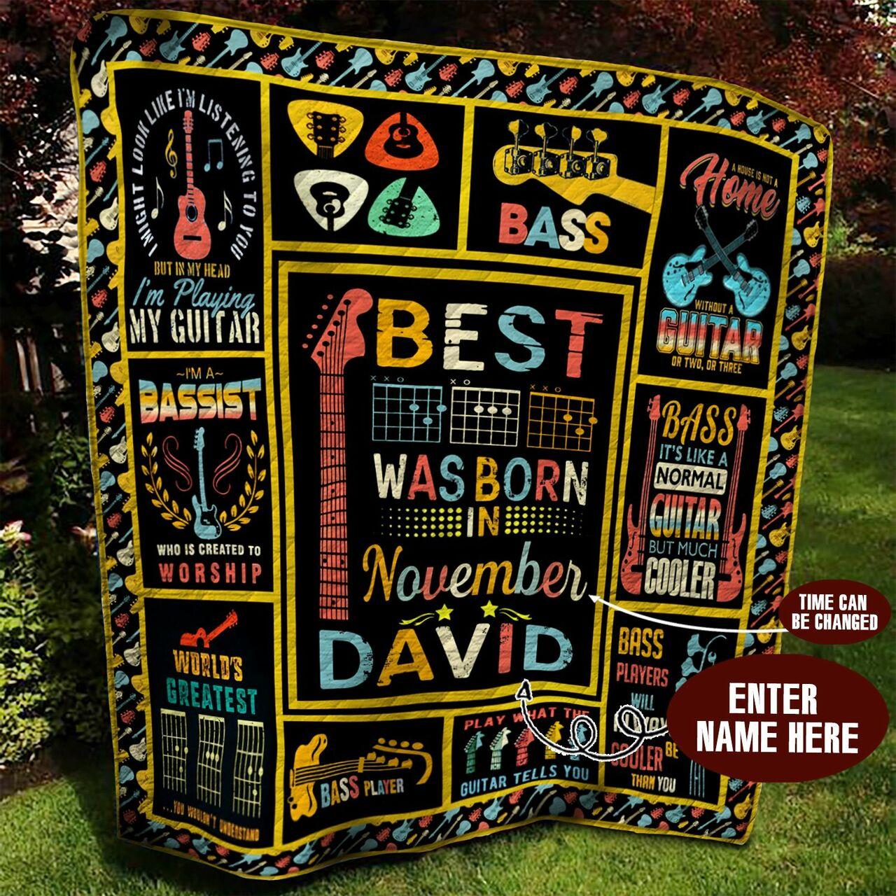 November Guitt onalized Quilt Blanket Bbb020629Mh
