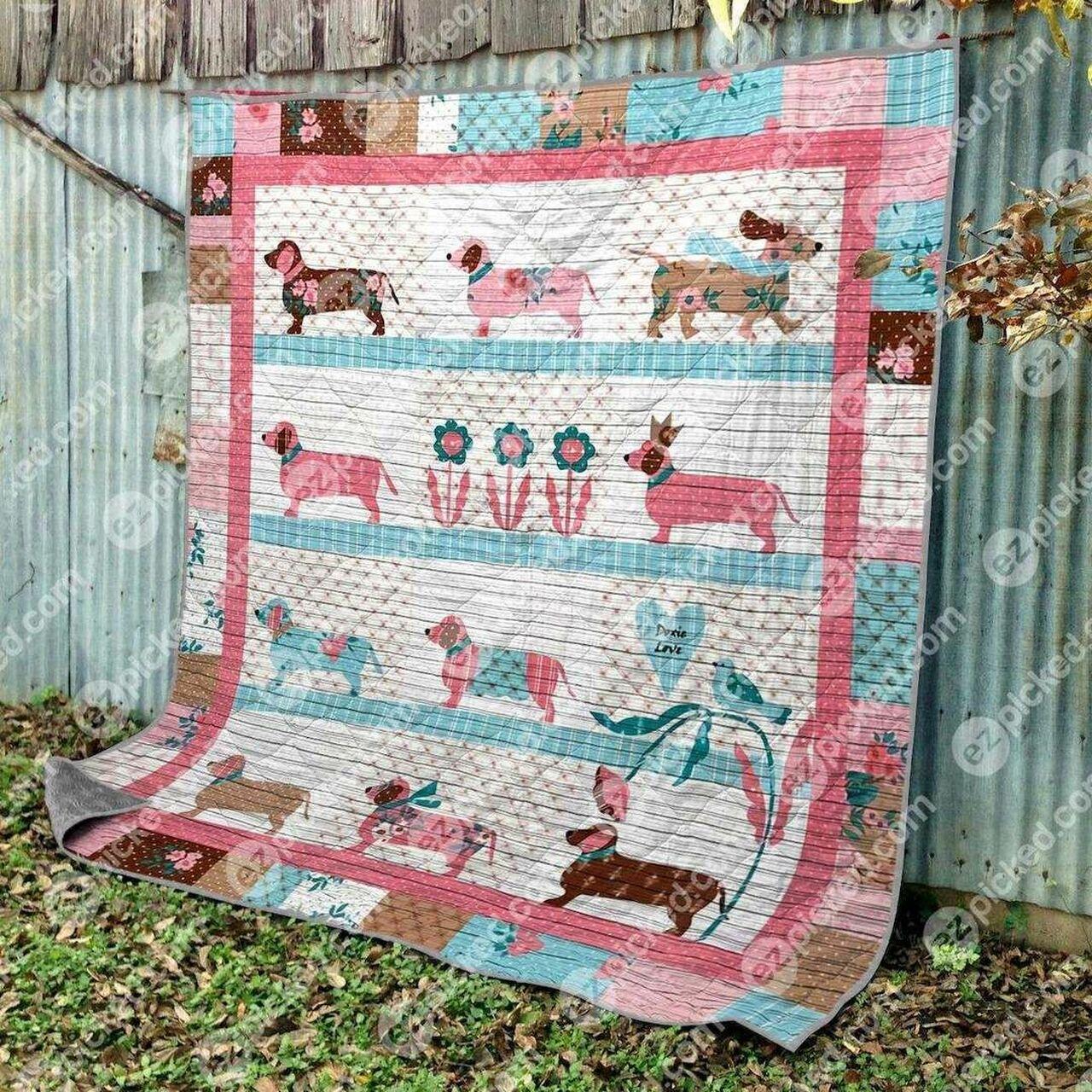 Love Doxie Pkd200691 Quilt Blanket