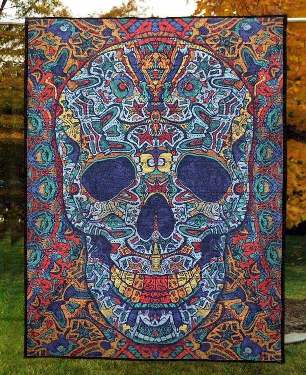 Psychedelugkull Clt190668 Quilt Blanket