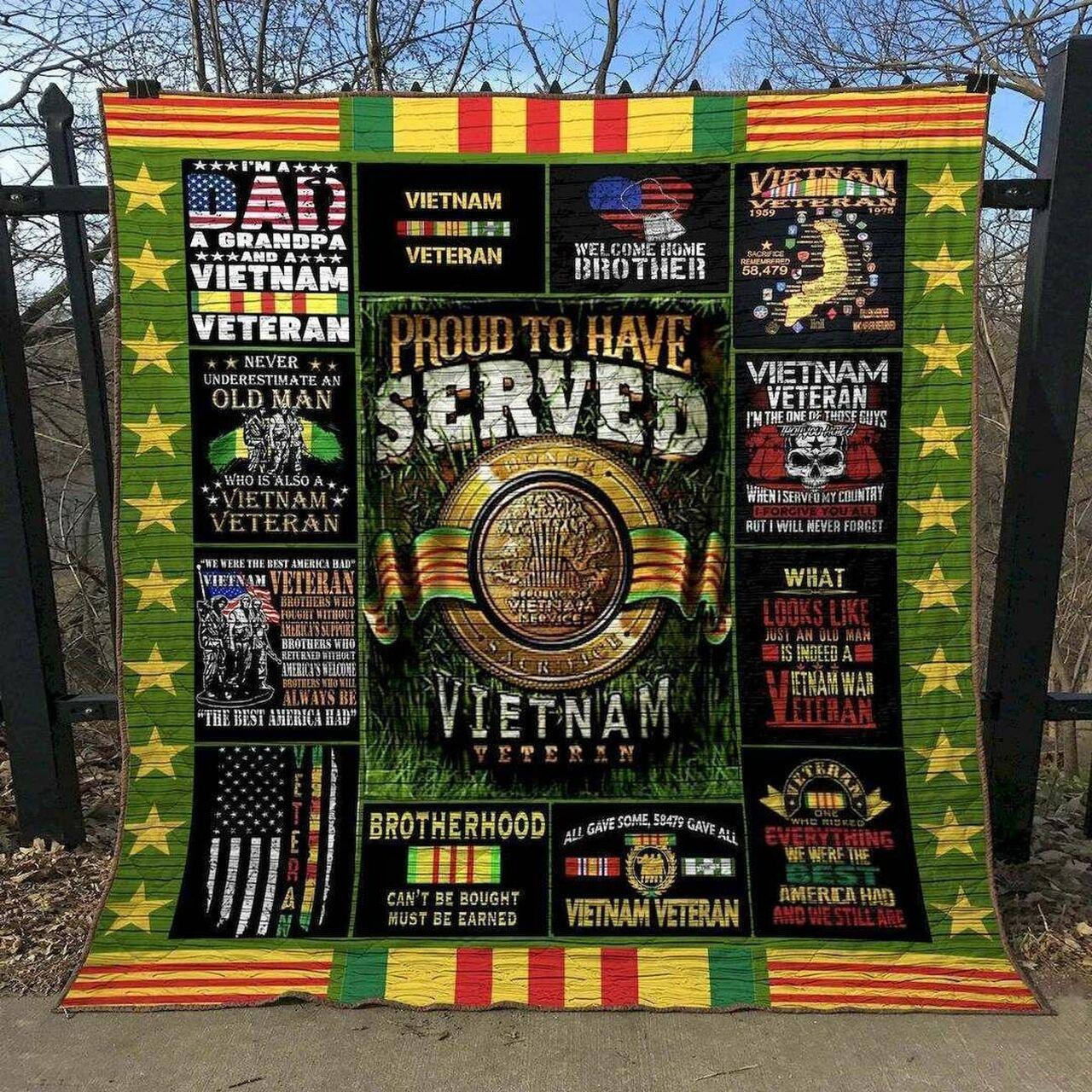 Proud To Be A Vietnam Veteran Clt150649 Quilt Blanket