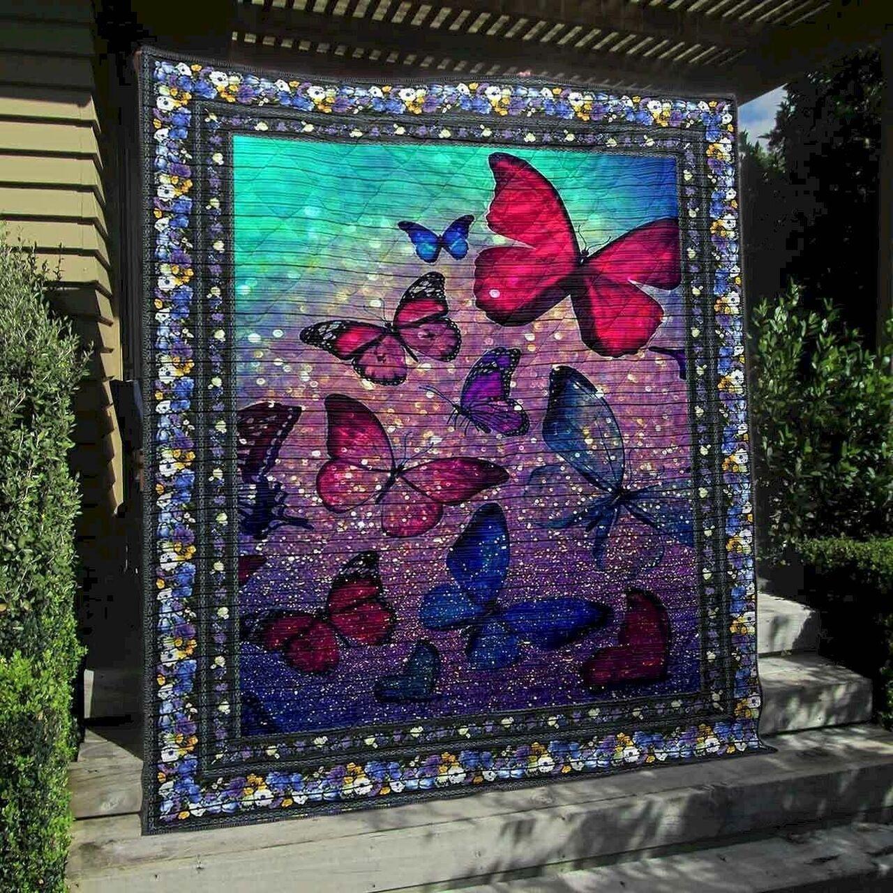 Sparkling Butterfly With Flo Pkd2006100 Quilt Blanket