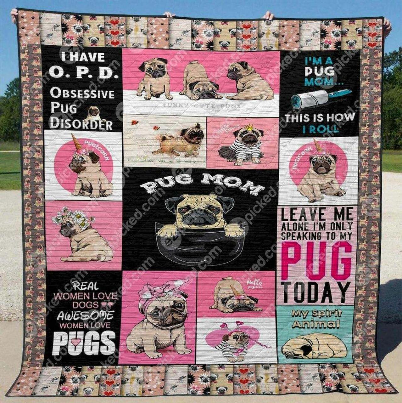 Pug Mom Clt150650 Quilt Blanket
