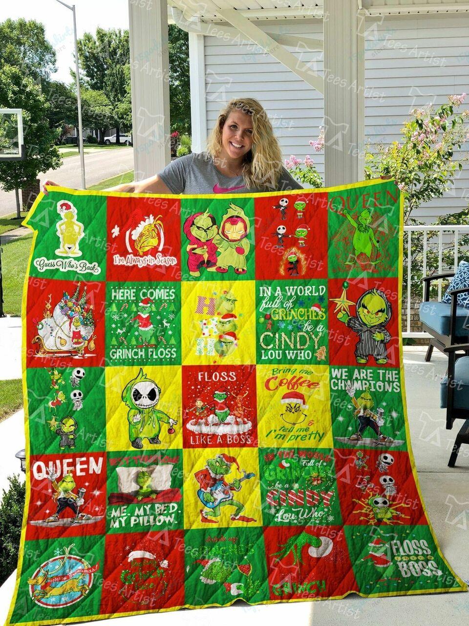 Grinch Quilt Blanket 01355