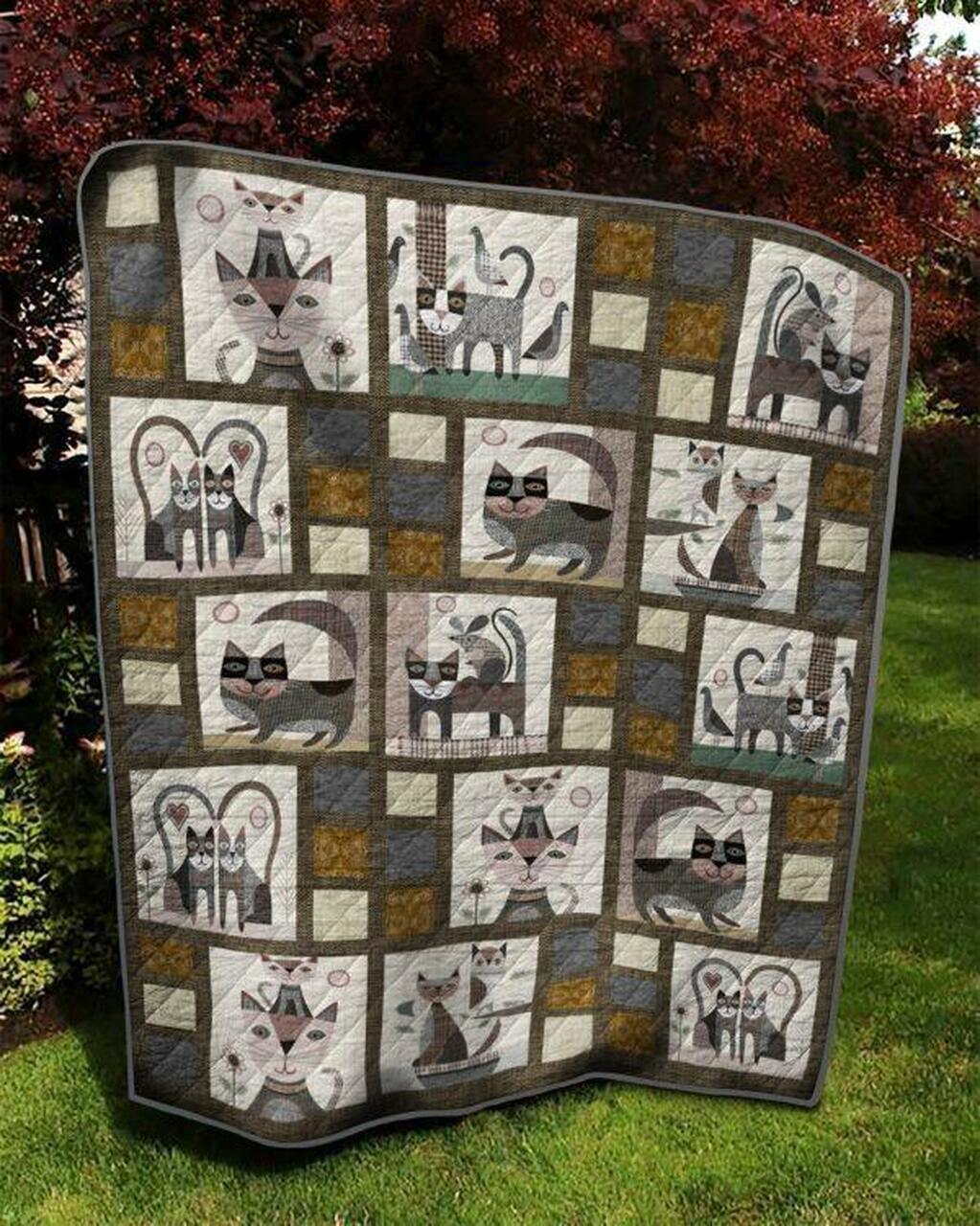 e On The Cat Quilt Blanket Quilt
