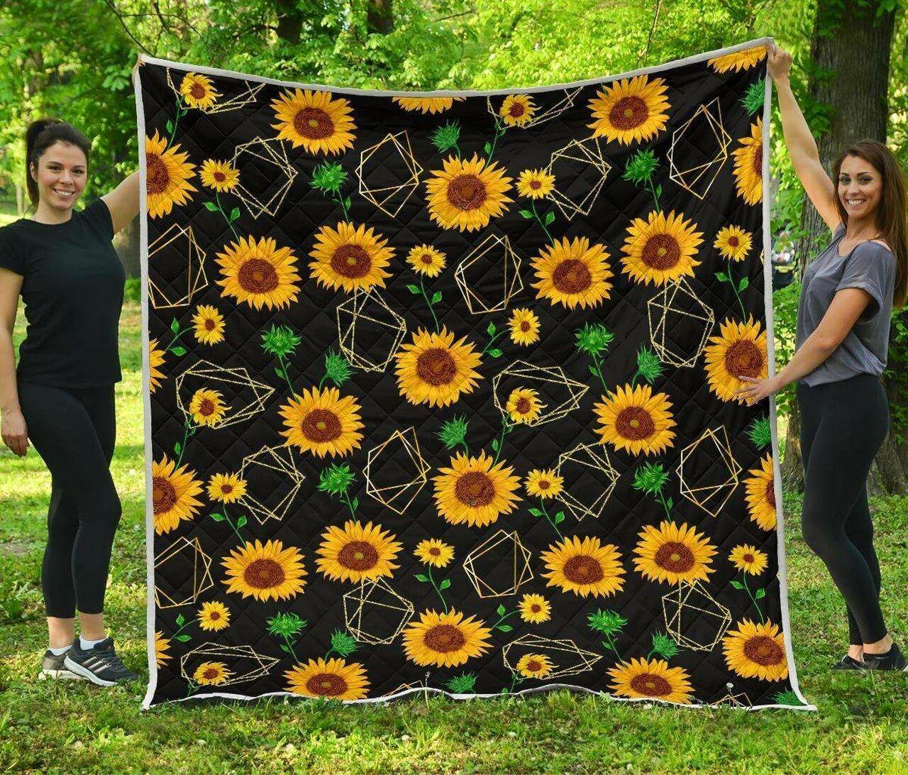 Sunflower Polygonal Cl17100577Mdq Quilt Blanket