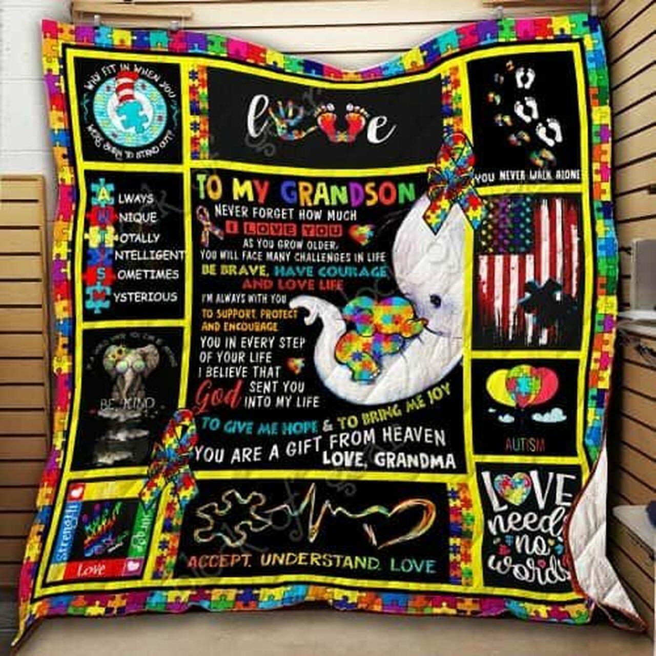 To My Gron Am Awars Cl19100896Mdq Quilt Blanket