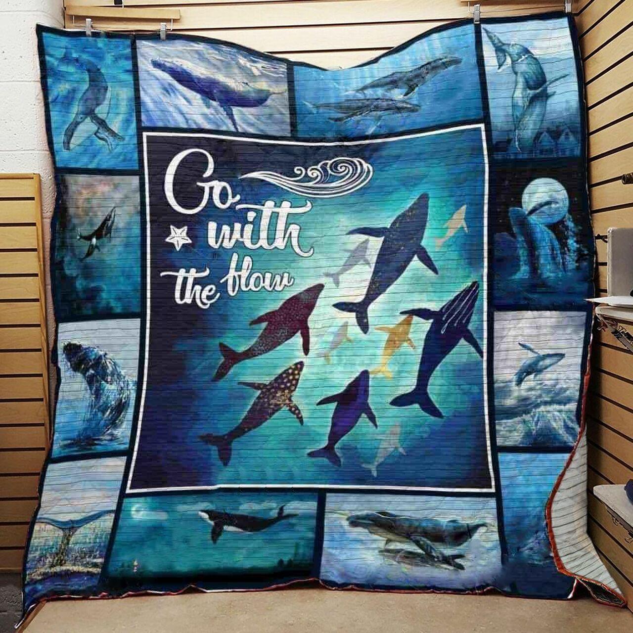 Sea Go With The Flow Quilt Blanket Greattomized Blanket G For Birthday C Thgiving