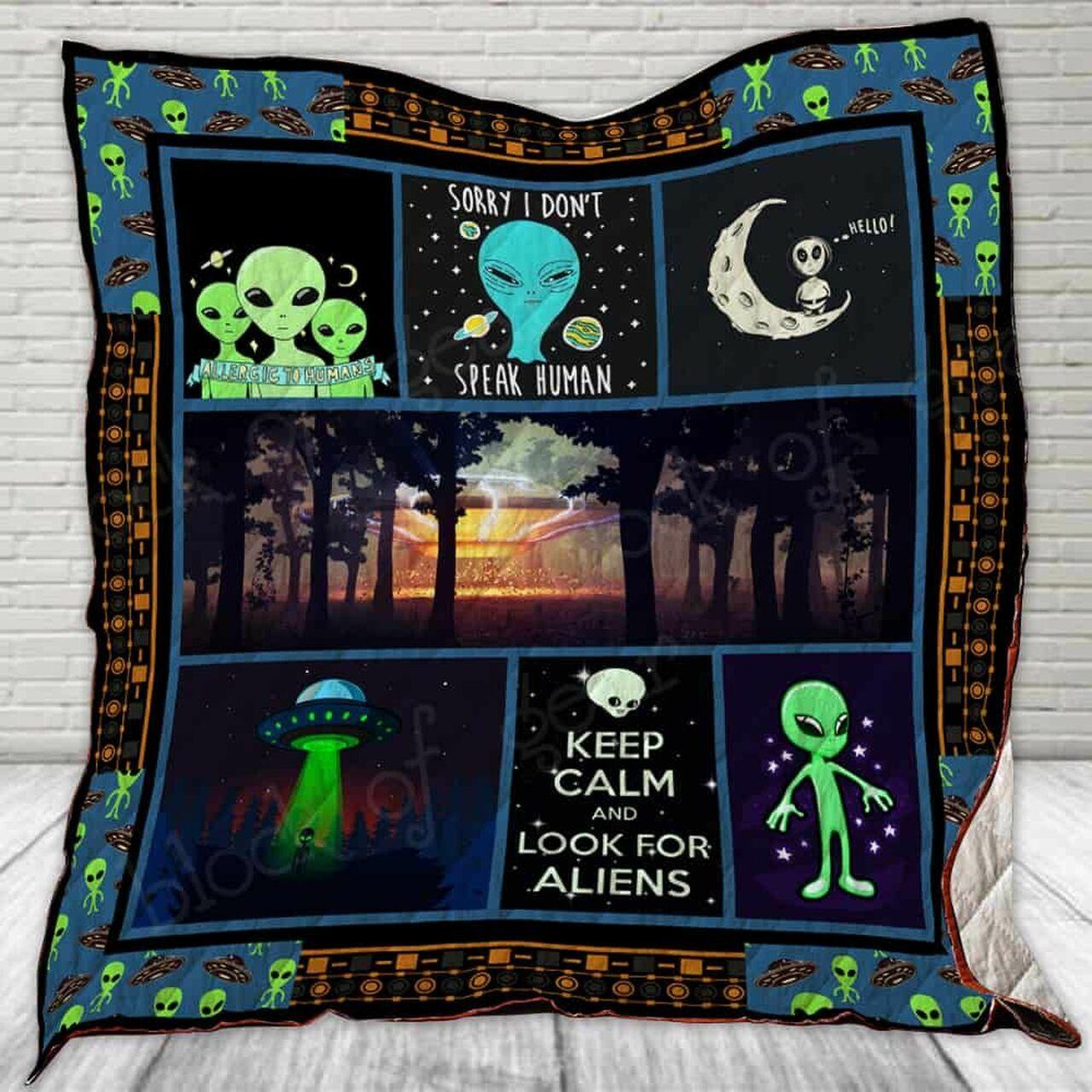 Keep Calm And Look For Al Cl22100317Mdq Quilt Blanket