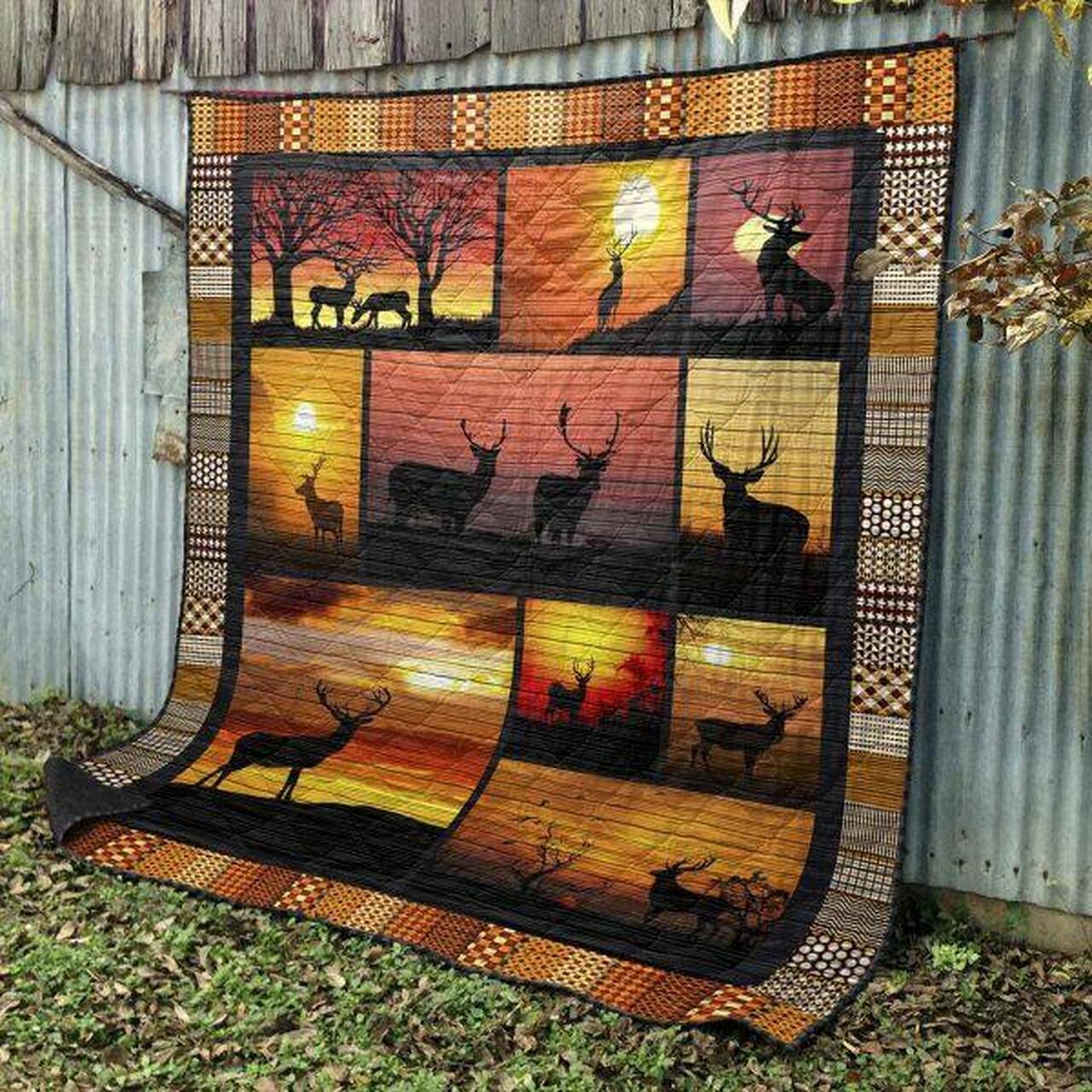 Deer unset Quilt Blanket Tr12 Quilt