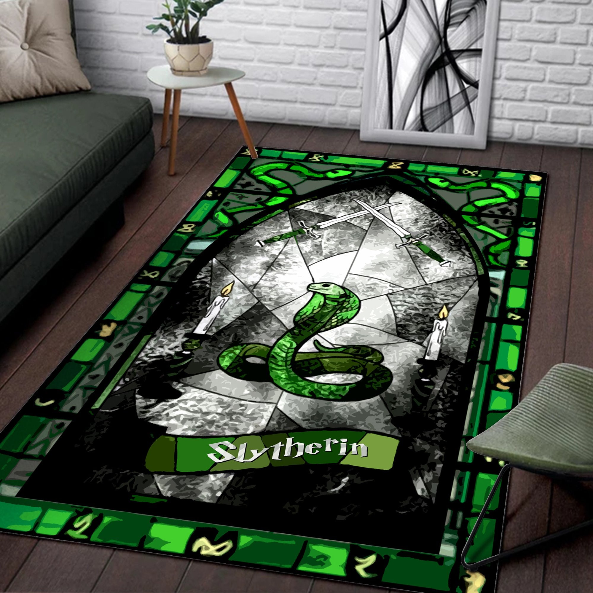 Harry Potter Slytherin Square Rug