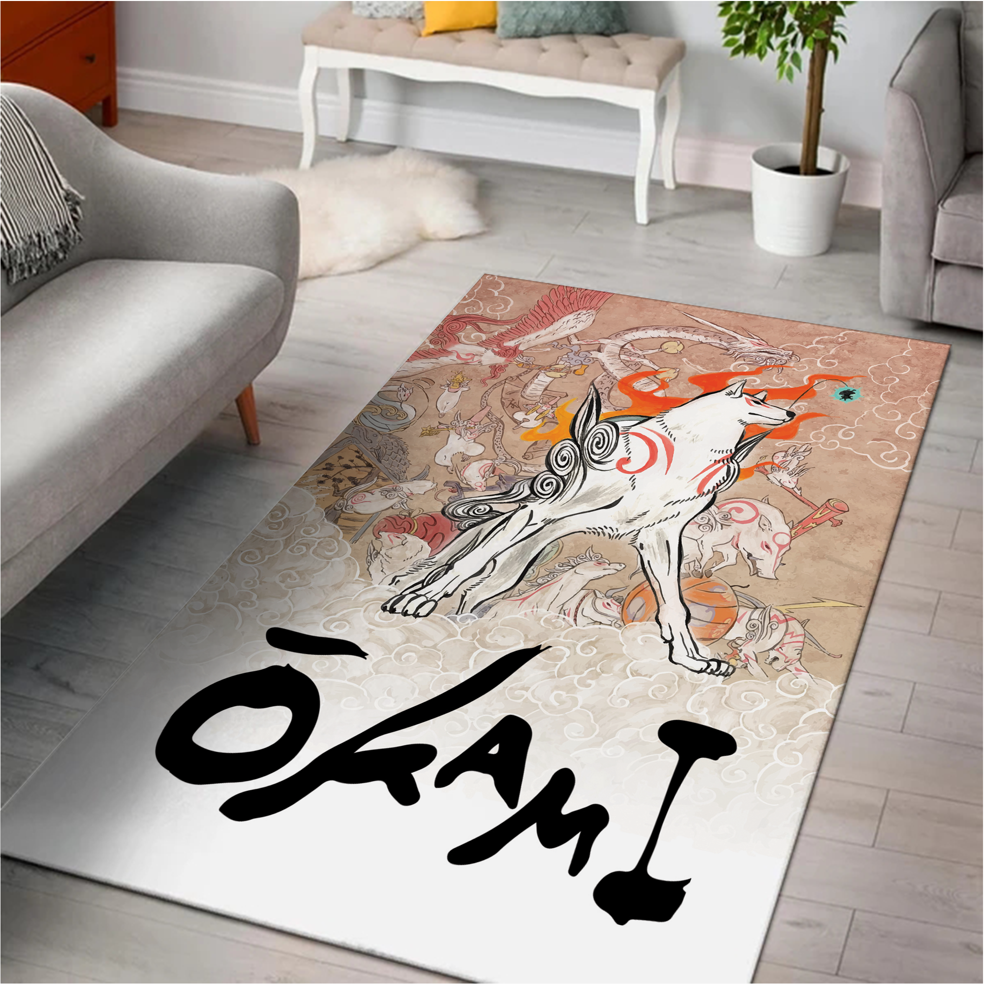 Okami New Version Square Rug