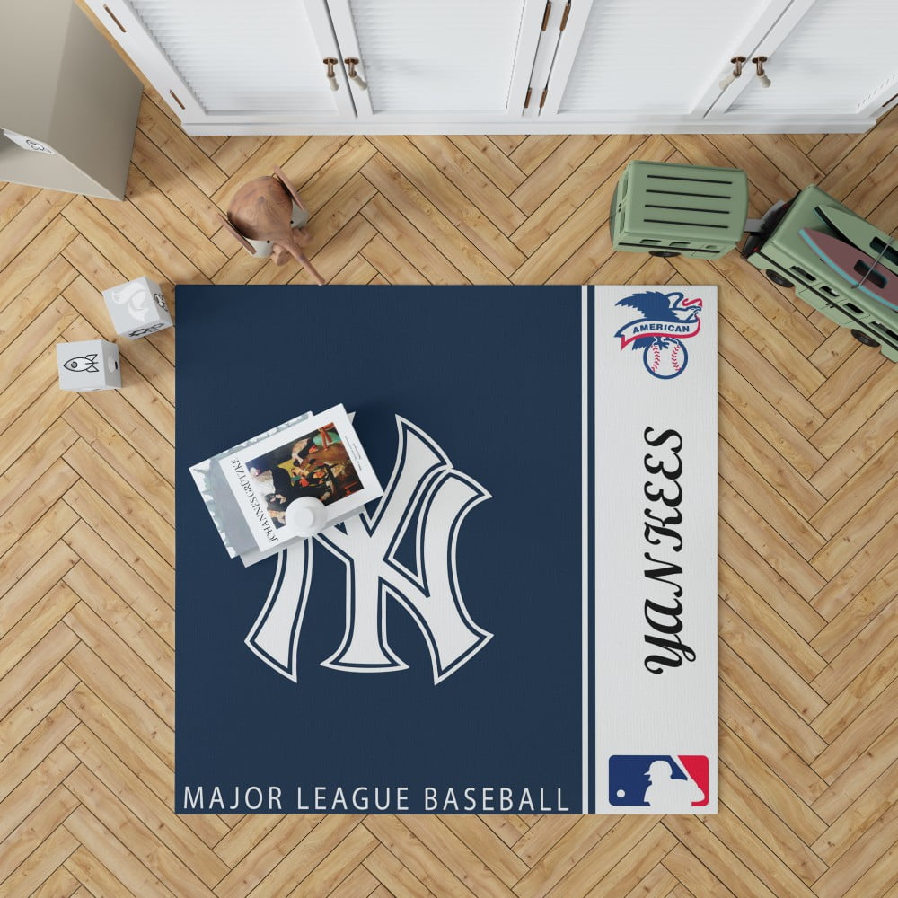 New York Yankees Mlb Baseball American League Floor Carpet Rug Mat
