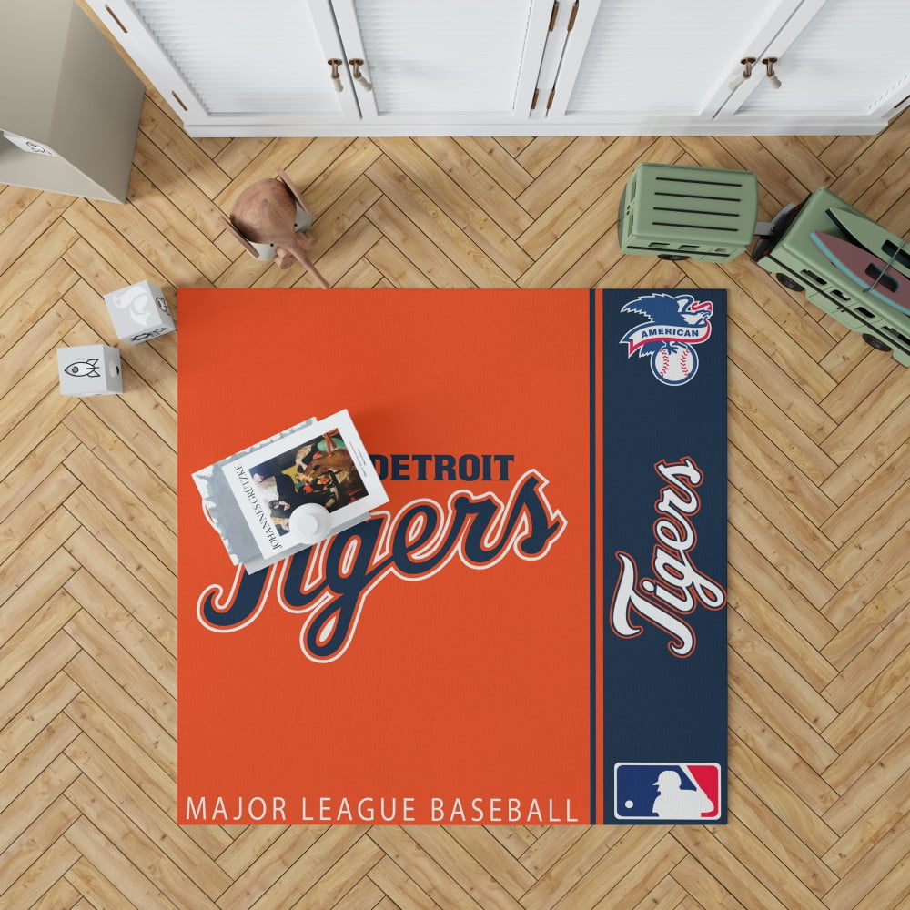 Detroit Tigers Mlb Baseball American League Floor Carpet Rug Mat