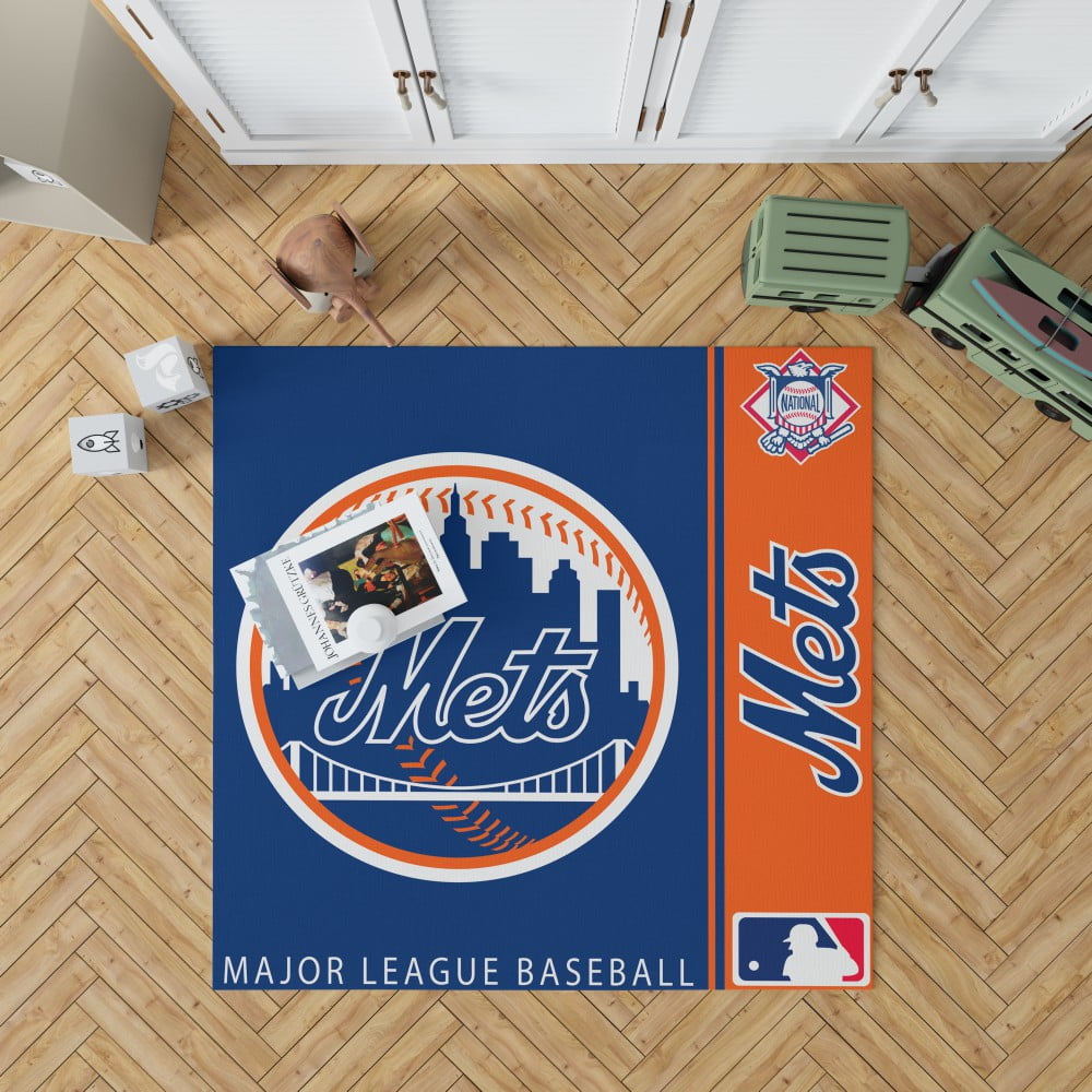 New York Mets Mlb Baseball National League Floor Carpet Rug Mat