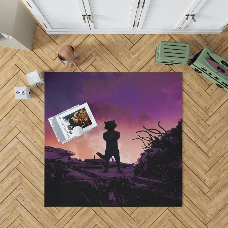 Rocket Raccoon Guardians Space Odyssey Rug