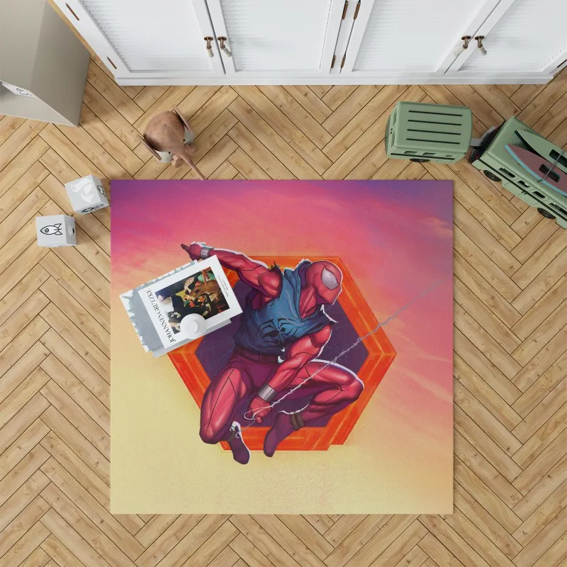 Scarlet Spiderman Web Of Intrigue Rug