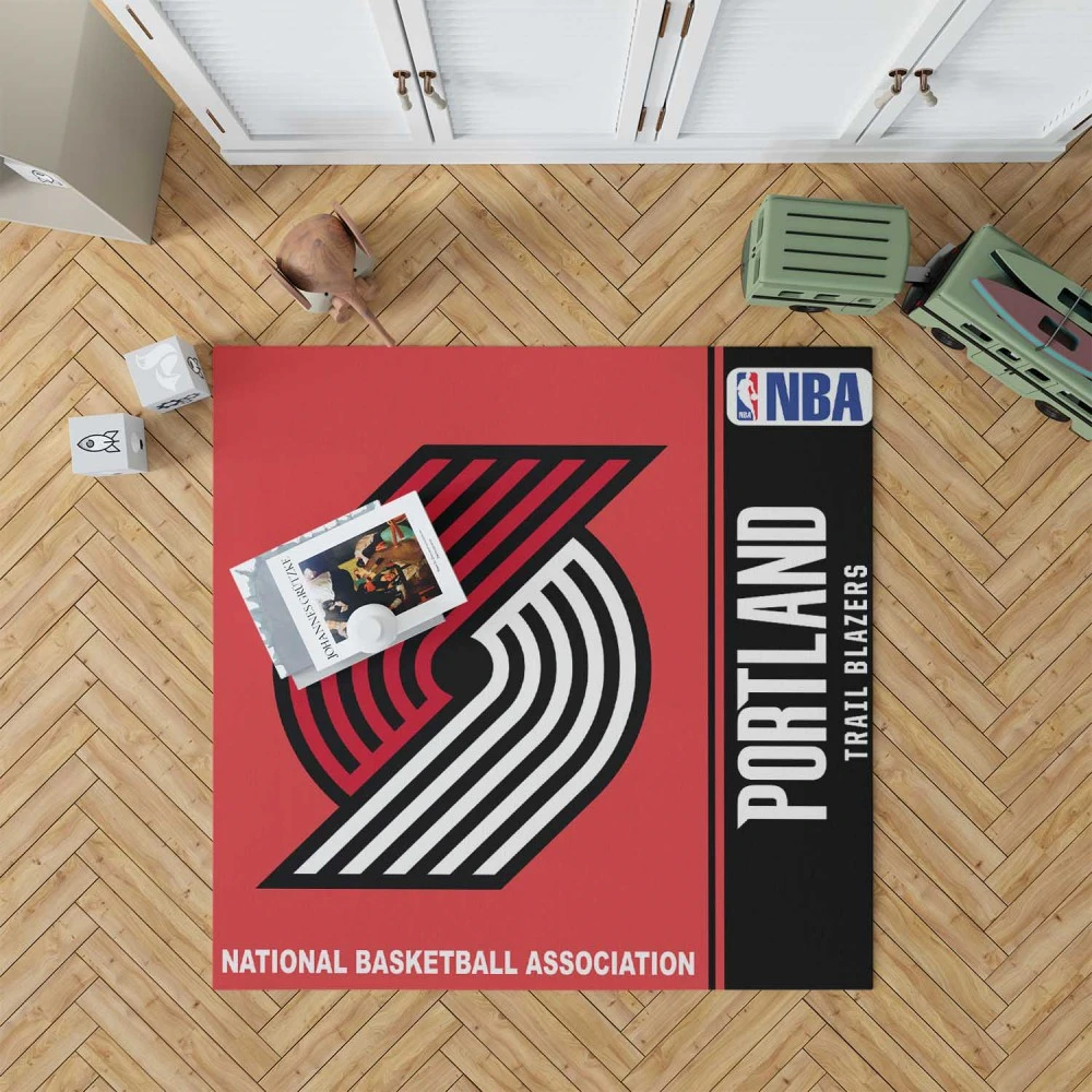 Portland Trail Blazers Nba Basketball Floor Rug