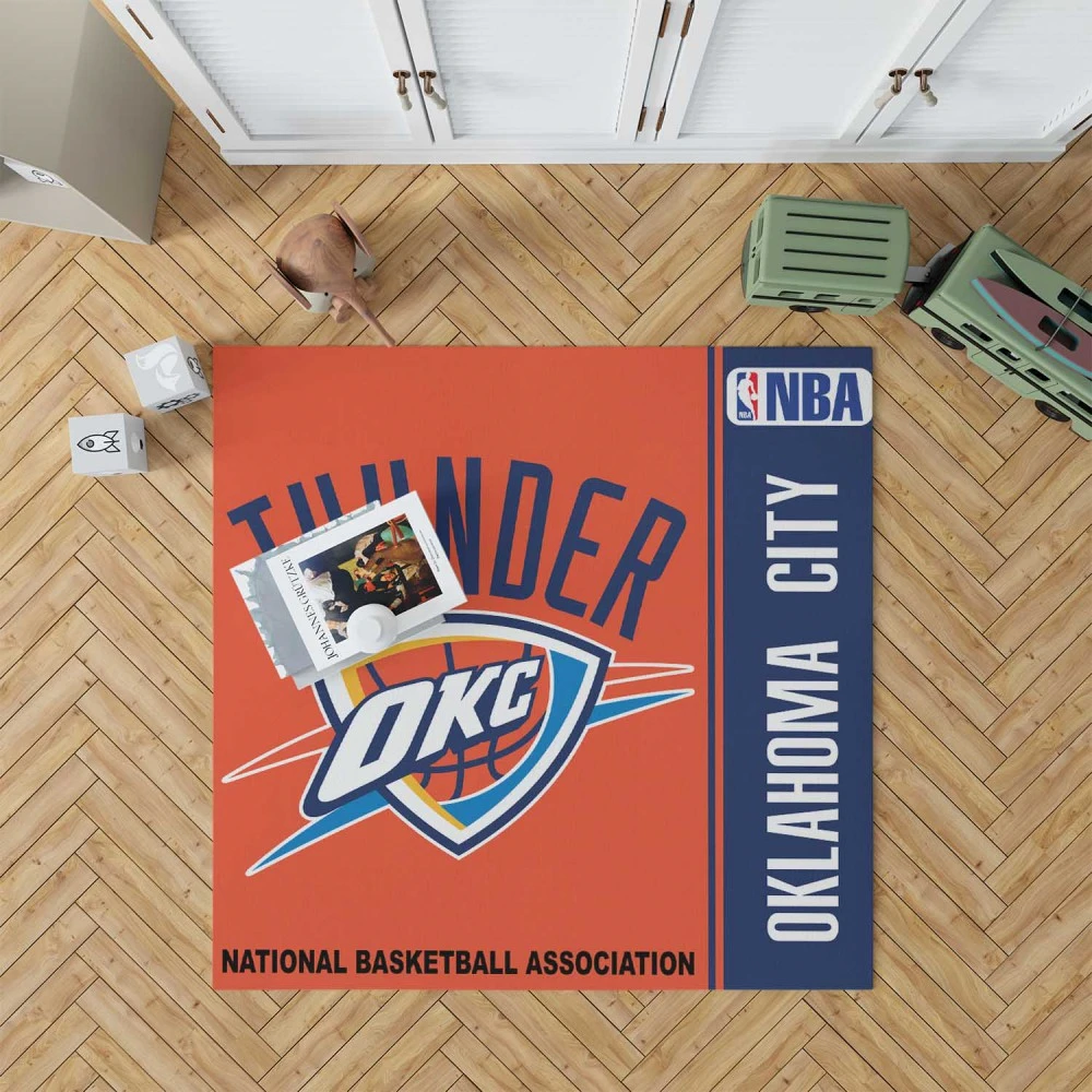 Oklahoma City Thunder Nba Basketball Floor Rug