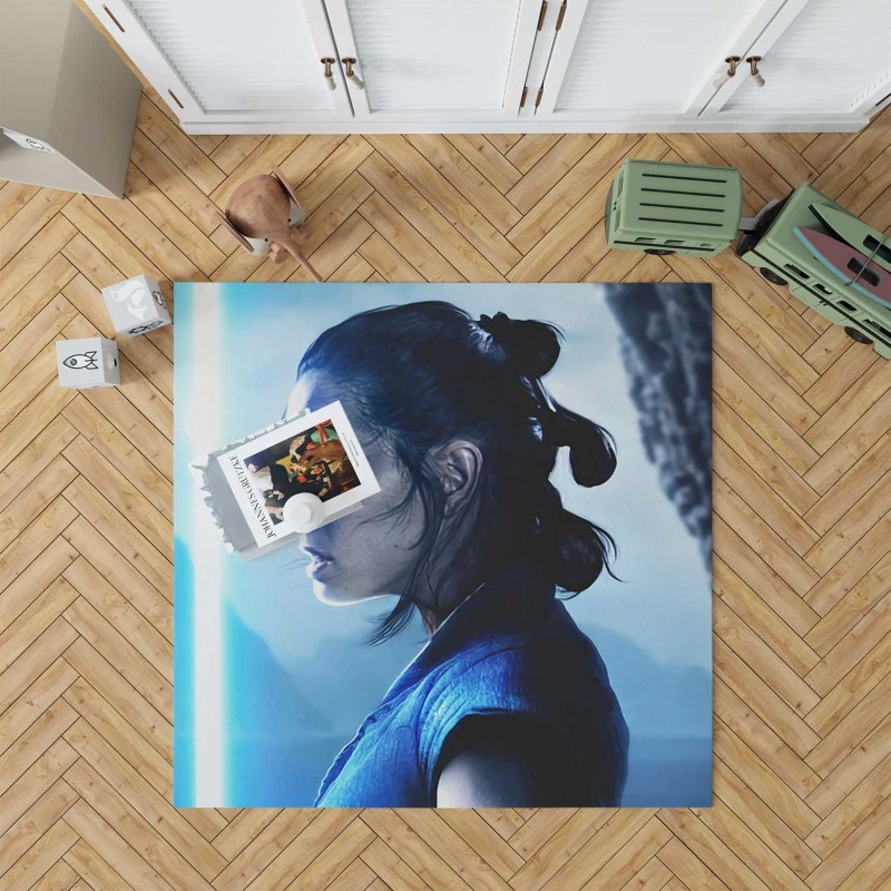 Rey Lightsaber In Star Wars The Last Jedi Movie Rug