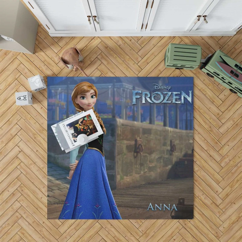 Princess Anna In Disney Frozen Movie Rug