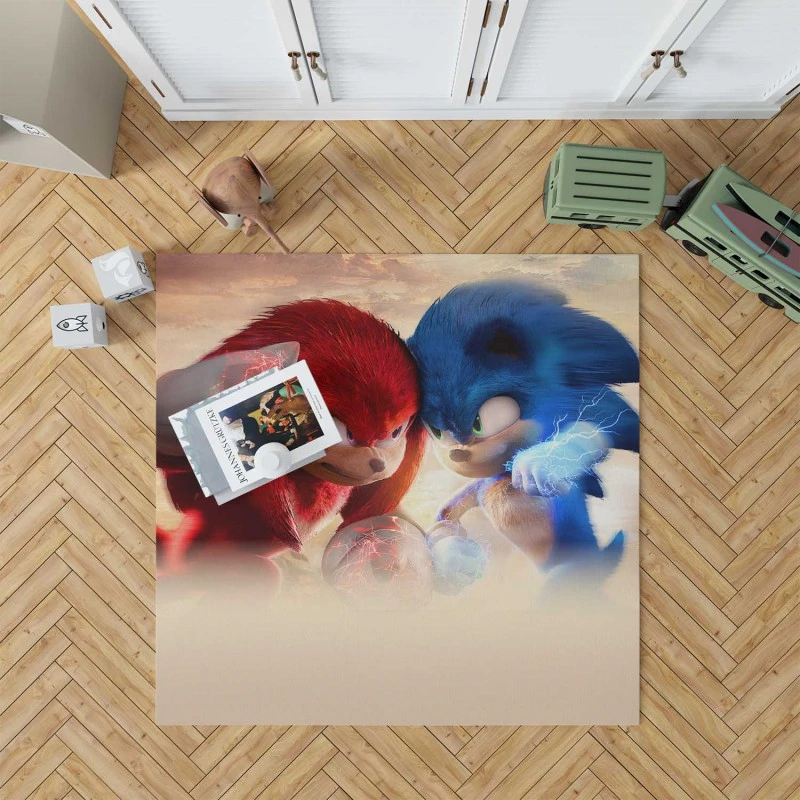 Sonic The Hedgehog 2 Movie Knuckles The Echidna Rug