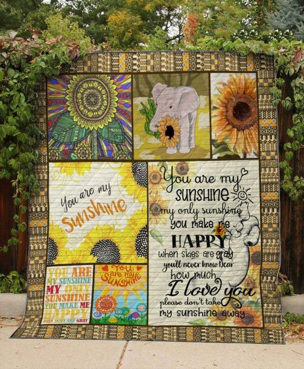 Vb Elephunflower 2303 1 Quilt Blanket Quilt