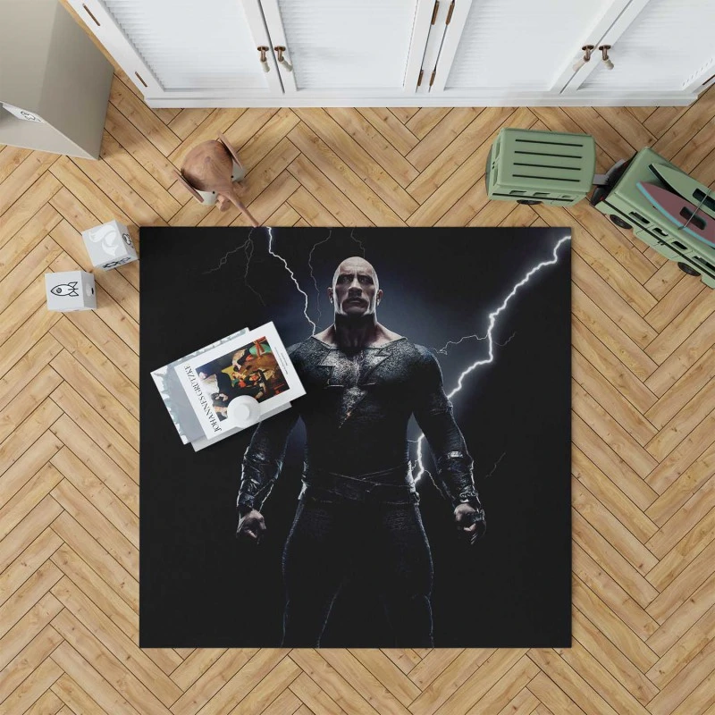 Dwayne Johnson In Black Adam Dc Movie Rug