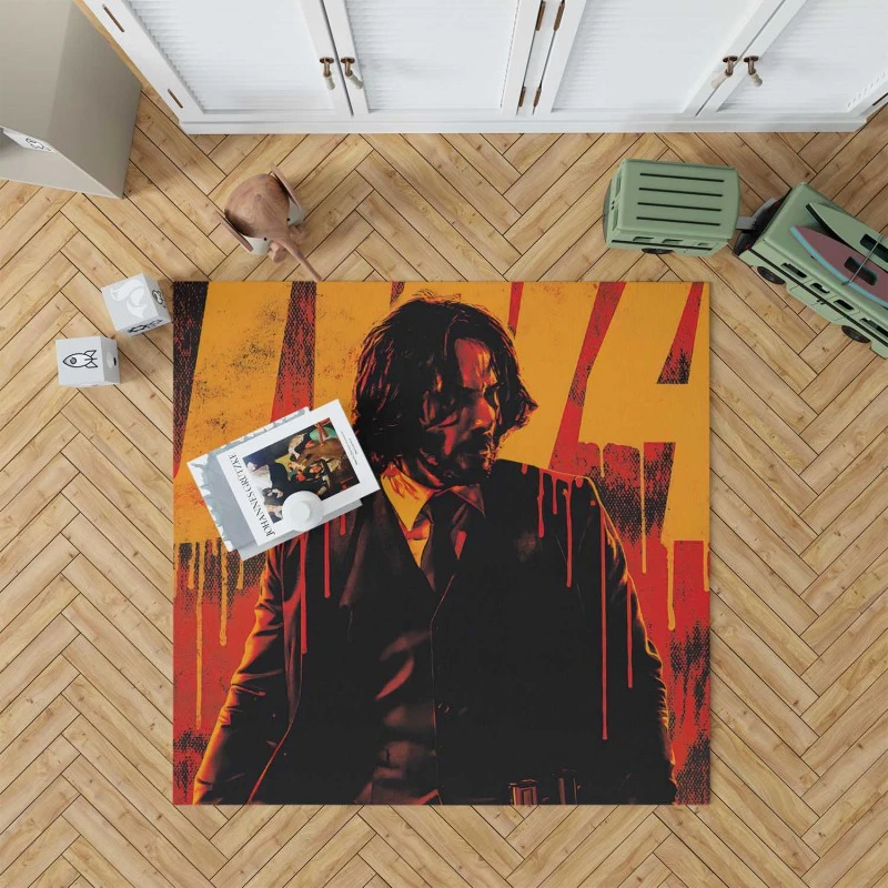 John Wick Chapter 4 Movie Keanu Reeves Rug
