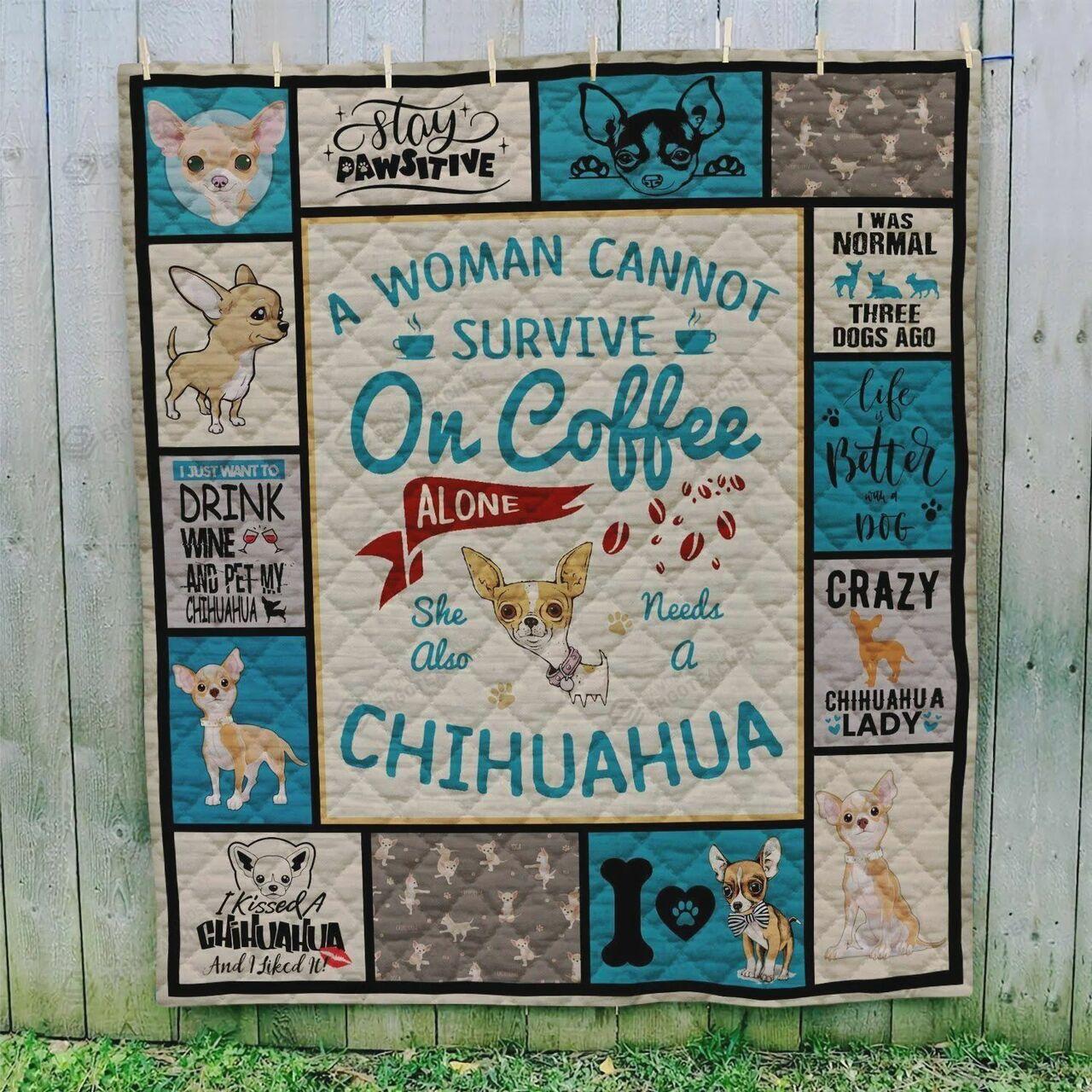 Chihuahua Lif Better With A Chihuahua Quilt Blanket Greattomized Blanket G For Birthday C Thgiving